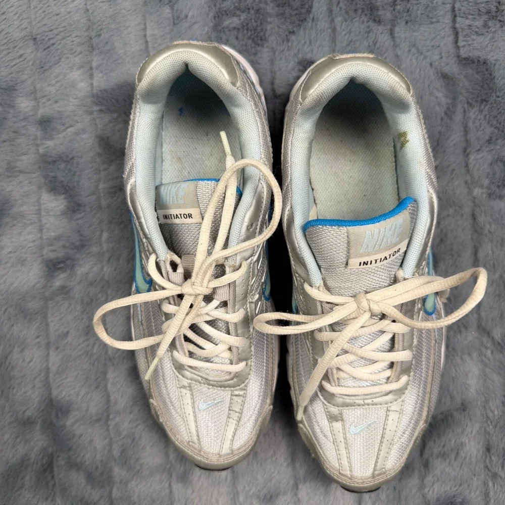 Nike Initiator Running Shoes Women 10 Silver Blue 395663-001 Y2K Dad Shoe